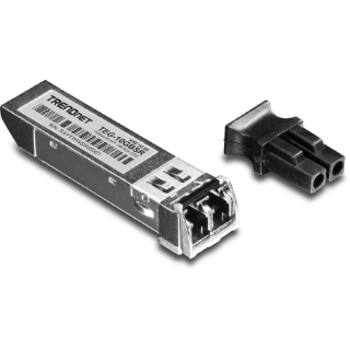 Picture of TRENDnet SFP to RJ45 10GBASE-SR SFP+ Multi Mode LC Module; TEG-10GBSR; Up to 550 m (1;804 Ft.); Hot Pluggable SFP+ Transceiver; 850nm Wavelength; Duplex LC Connector; DDM Support; Lifetime Protection