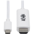 Picture of Tripp Lite USB C to HDMI Adapter Cable 4K, 4:4:4 Thunderbolt 3 White 6ft