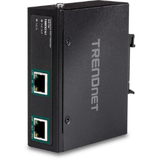 Picture of TRENDnet Industrial Gigabit PoE+ Extender, TI-E100, Single Port PoE, Power Over Ethernet, Supports PoE (15.4W) and PoE+ (30W), Extends 100m, Cascade 2 Units for Distance Up to 300m (984 ft.), IP30
