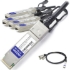 Picture of AddOn Dell DAC-Q28-4SFP28-25G-1M Compatible TAA Compliant 100GBase-CU QSFP28 to 4xSFP28 Direct Attach Cable (Passive Twinax, 1m)