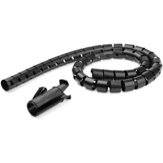 Picture of StarTech.com 2.5m / 8.2ft Cable Management Sleeve - Spiral - 45mm/1.8" Diameter - W/ Cable Loading Tool - Expandable Coiled Cord Organizer