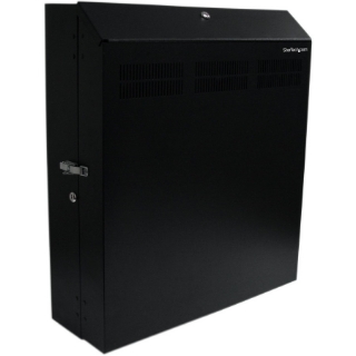 Picture of StarTech.com Wallmount Server Rack with Dual Fans and Lock - Vertical Mounting Rack for Server - 4U