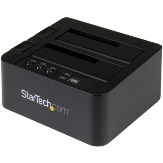 Picture of StarTech.com USB 3.1 (10Gbps) Standalone Duplicator Dock for 2.5" & 3.5" SATA SSD / HDD Drives - with Fast-Speed Duplication up to 28GB/min