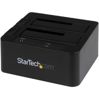 Picture of StarTech.com USB 3.0 / eSATA Dual Hard Drive Docking Station with UASP for 2.5/3.5in SATA SSD / HDD - SATA 6 Gbps