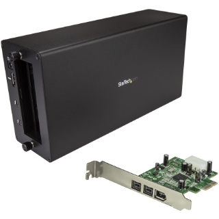 Picture of StarTech.com Thunderbolt 3 to FireWire Adapter - External PCI Enclosure - PCIe Card plus TB3 Chassis